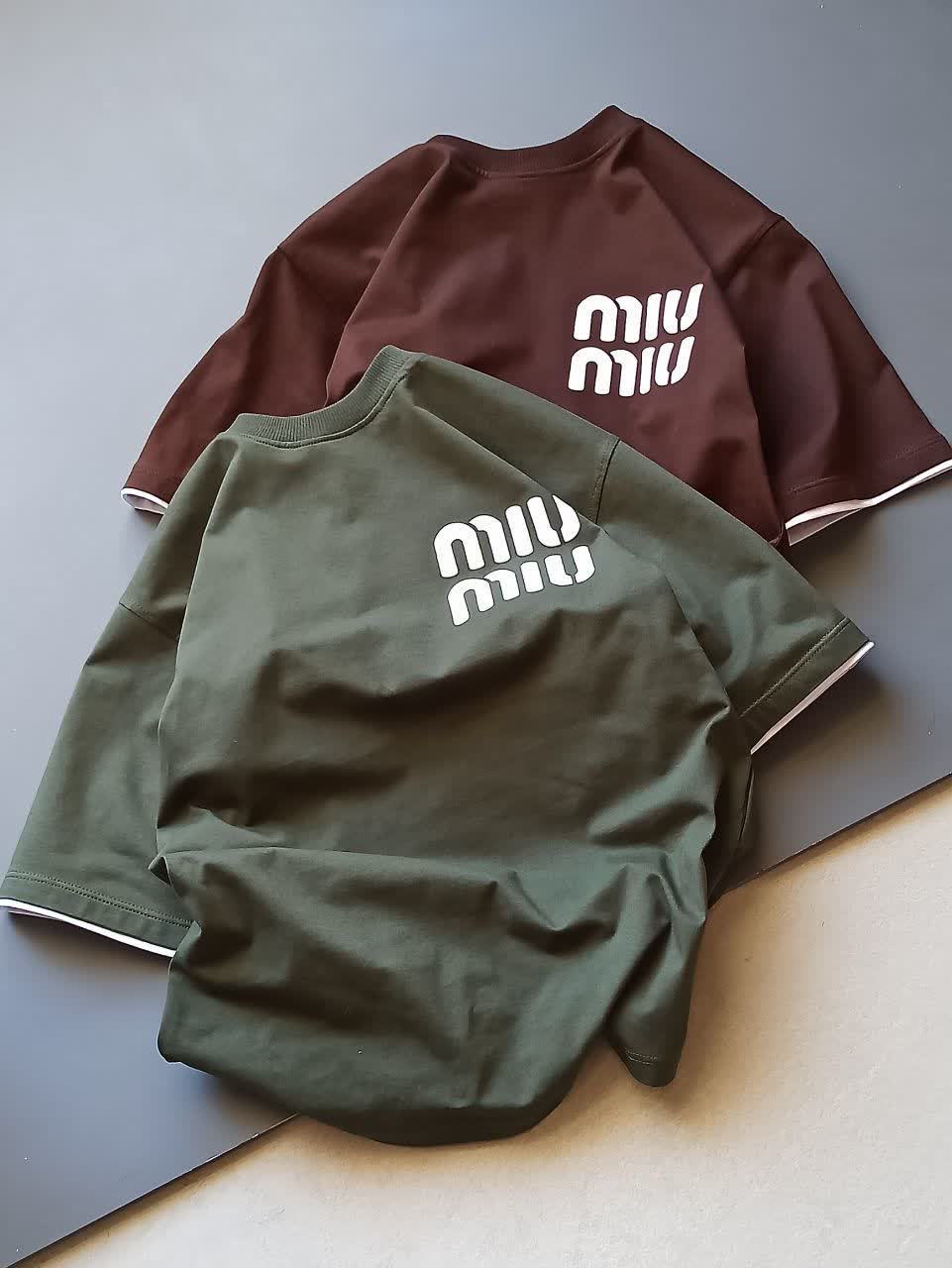 تیشرت طرح miu miuسایز 60 الی 75