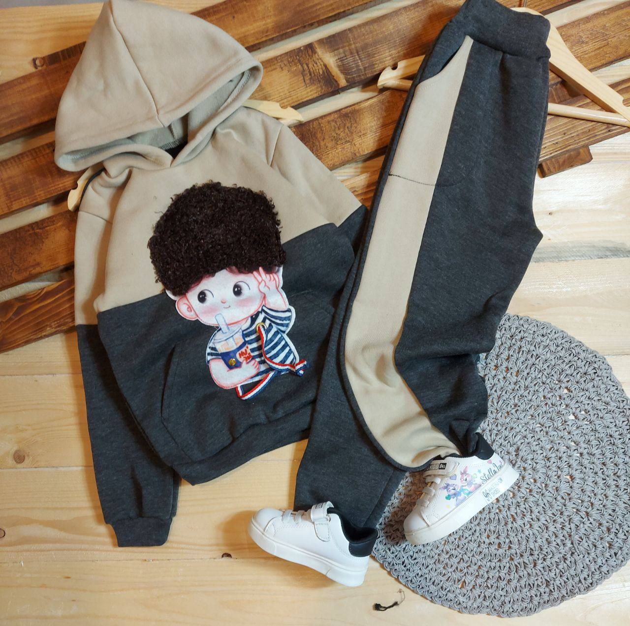 ست هودی شلوار مو فرفری سایز 40 تا 55